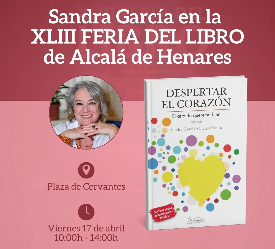 Cartel Sandra en Feria del Libro de Alcalá de Henares 2026
